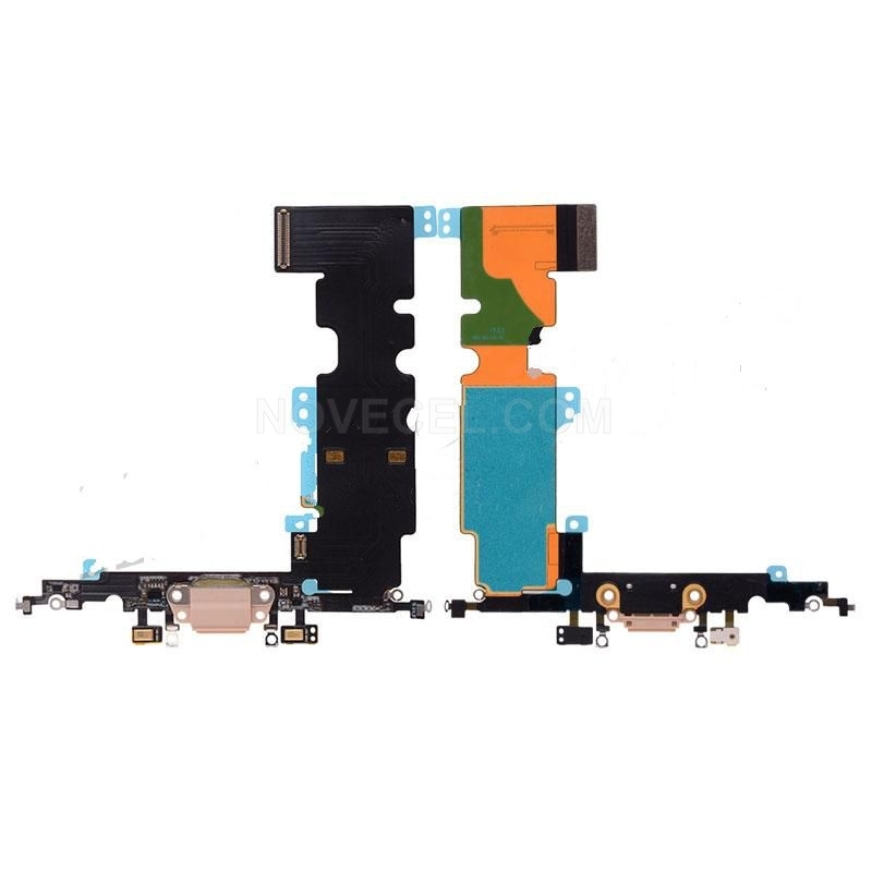 A+ Charging Port with Flex Cable and Mic for iPhone 8 Plus - Gold