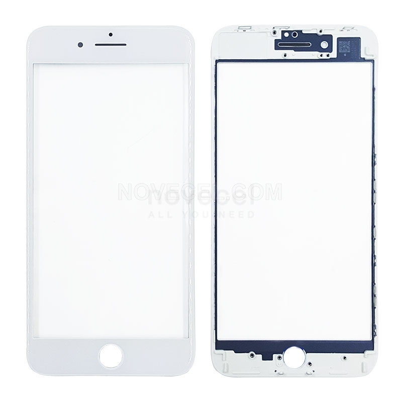 A+ Quality Front Glass with Frame for iPhone 8 Plus- White