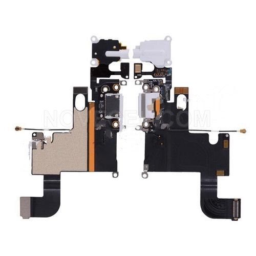A+ Charging Port with Flex Cable for iPhone 6_White