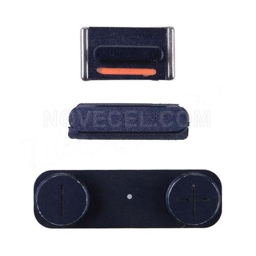Power Button, Volume Up/Down Buttons and Silent/Mute Switch for iPhone 5 - Black