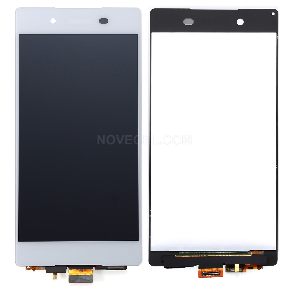 LCD Screen and Digitizer Assembly Replacement for Sony Xperia Z3+ E6553 - White