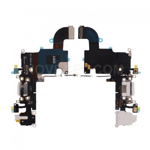 OEM Charging Port with Flex Cable, Headphone Jack and Microphone for iPhone 6s - White