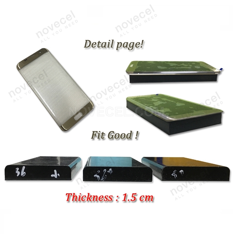 For S6EDGE(G925) Black rubber pad for laminating display