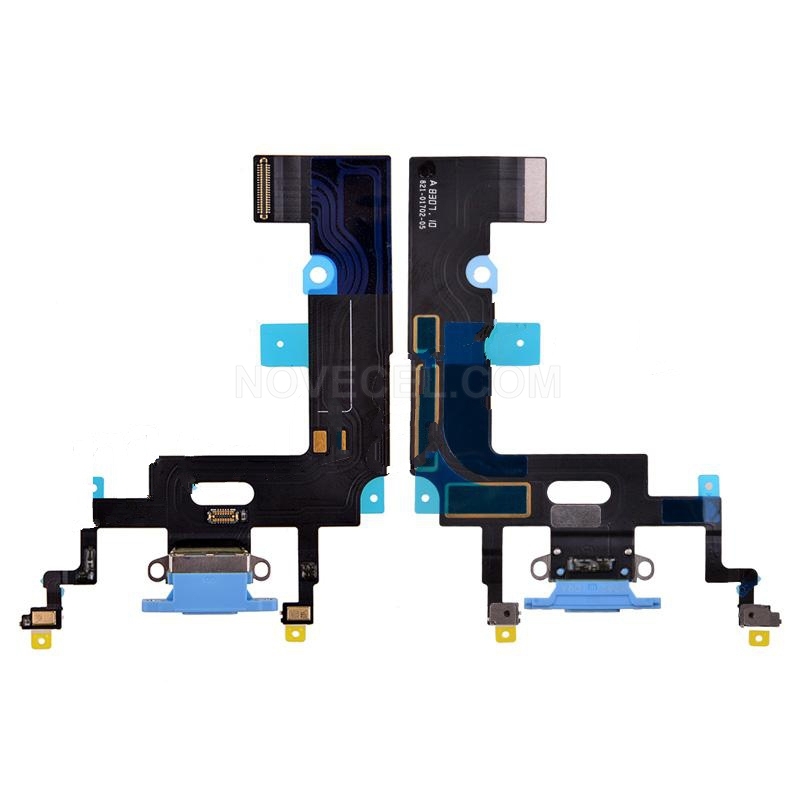 OEM Charging Port with Flex Cable for XR(6.1 inches) - Blue