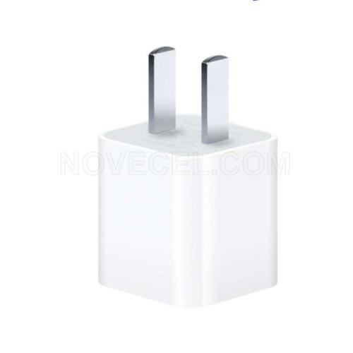 1A Metal Plug Micro USB USB Charger for iPhone - White