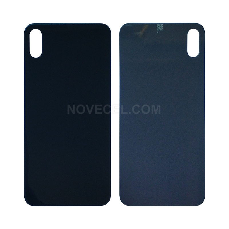 A+ Back Cover Glass For XS Max - Black/Big Hole