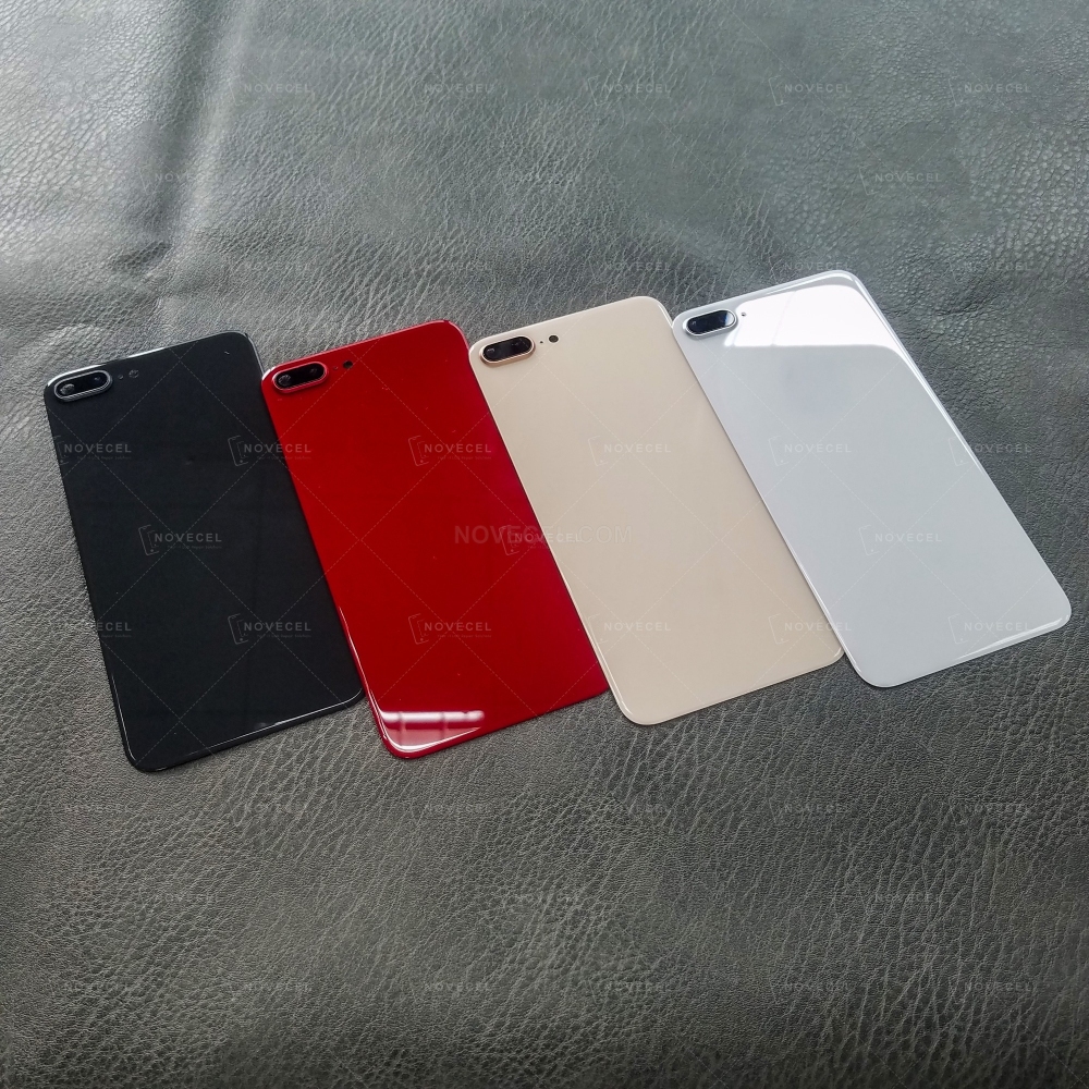 Back Cover Glass with Lens Frame + Lens for iPhone 8 Plus - White