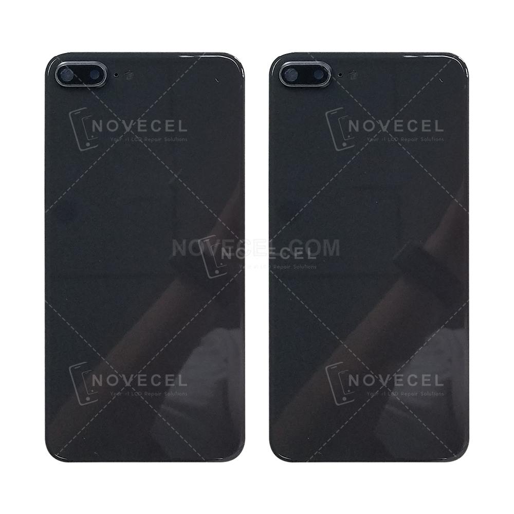 Back Cover Glass with Lens Frame + Lens for iPhone 8 Plus - Black