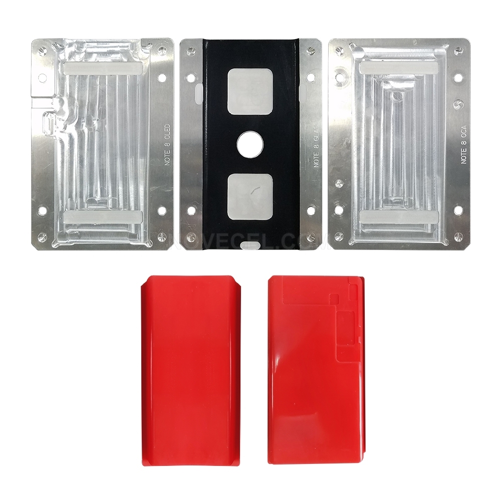 For Note 8 N950 NOVECEL LCD Display Screen Laminating Mould / Mold with Alignment Function (4 Pcs) - Red Pads