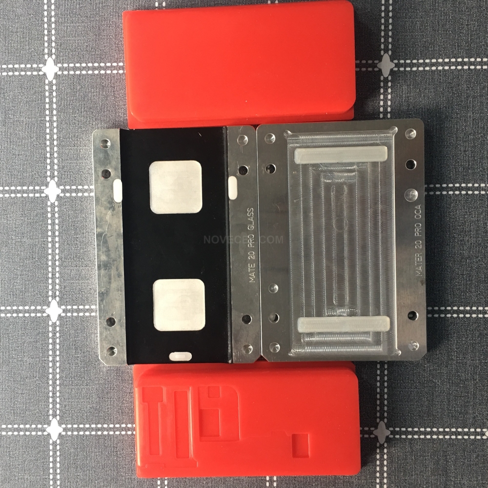 For Mate20 Pro NOVECEL LCD Display Screen Laminating Mould / Mold with Alignment Function (4 Pcs) - Red Pads