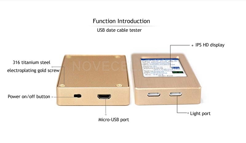 Mini USB Cable Detector Phone Charging Cable Tester to Indendifying Original Or Fake Cable Data Reading Tool Checker