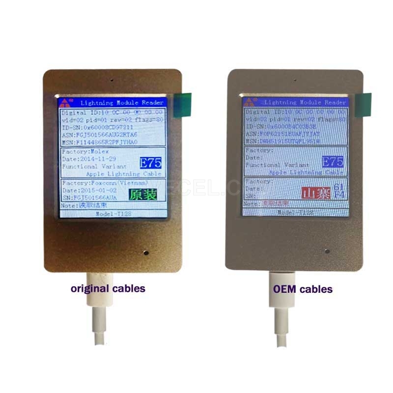 Mini USB Cable Detector Phone Charging Cable Tester to Indendifying Original Or Fake Cable Data Reading Tool Checker