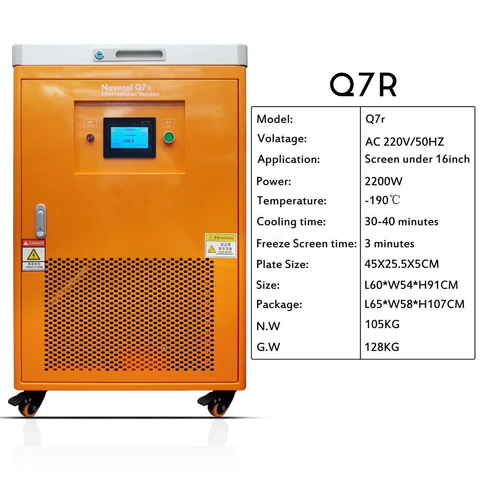Q7R Internation Version Ultra-low Temperature Electrical Freezer -190 Degrees Large Working Plate 20inches (220V 50HZ/60HZ) - Orange