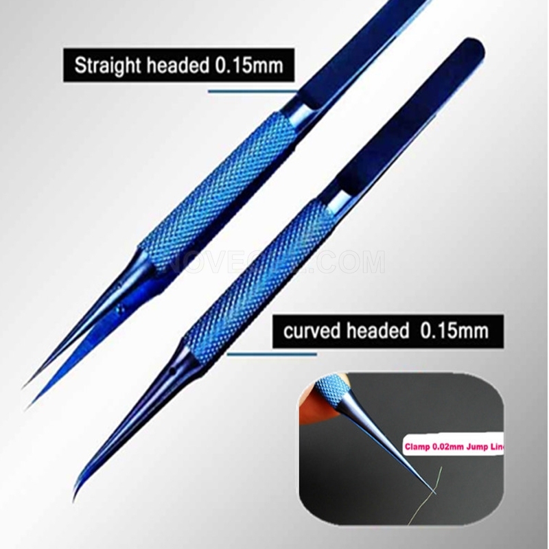 Titanium alloy tweezers professional maintenance tool 0.15mm edge precision fingerprint tweezers Apple main board copper wire
