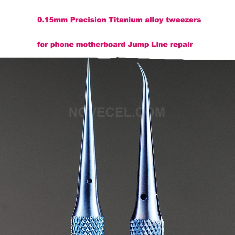 Titanium alloy tweezers professional maintenance tool 0.15mm edge precision fingerprint tweezers Apple main board copper wire