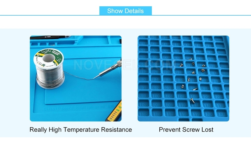 (55*35cm)High Temperature Resistant Silicone Pad For Electrical Soldering Repair Station
