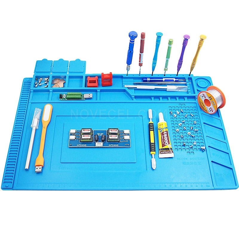 (55*35cm)High Temperature Resistant Silicone Pad For Electrical Soldering Repair Station