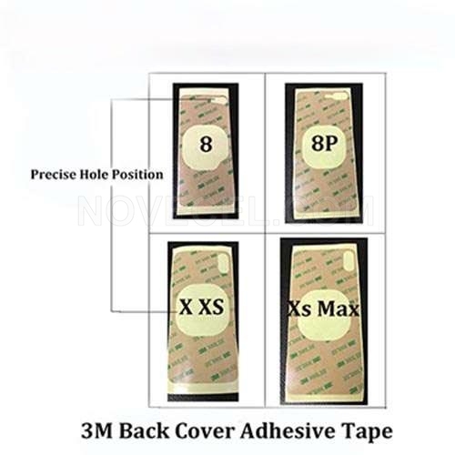 50 Pcs/Lot 3M Adhesive Sticker of Back Glass for iPhone XS Max