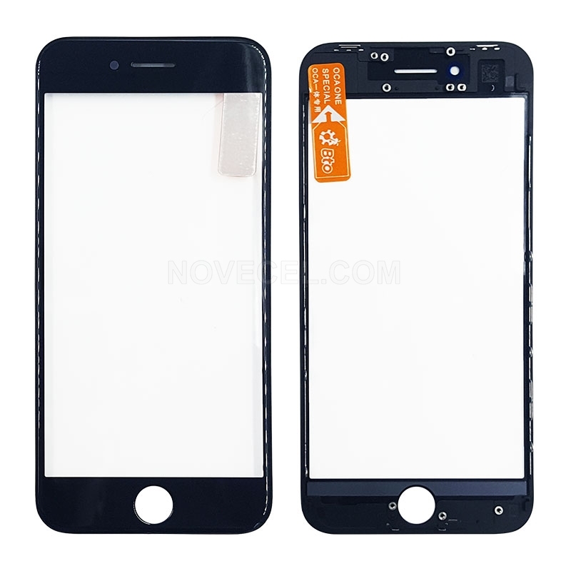 A+ Quality Front Glass with Frame for iPhone 8 Plus- Black