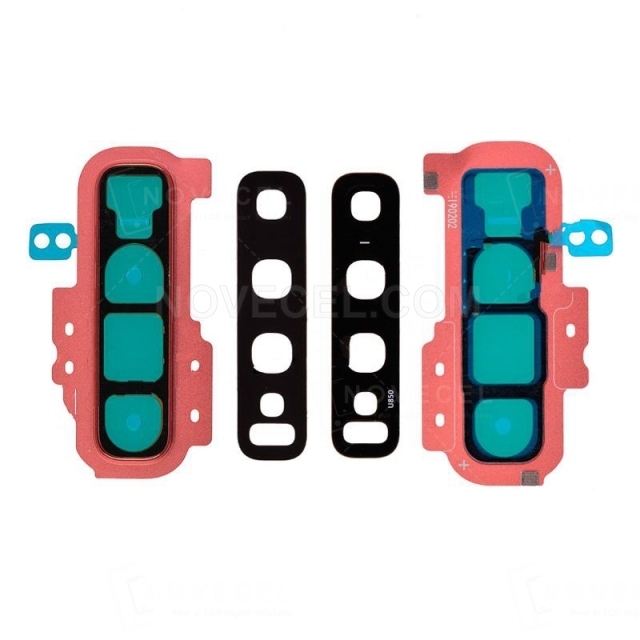 Rear Camera Glass Lens and Cover Bezel Ring for Samsung Galaxy S10+_Pink