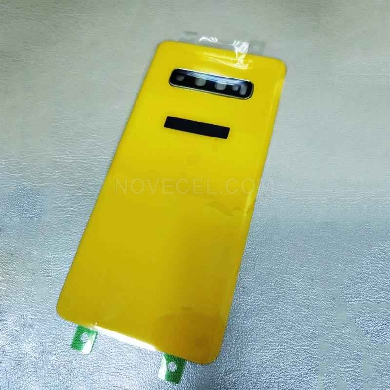 Back Cover with Camera Cover for Galaxy S10+_Canary Yellow