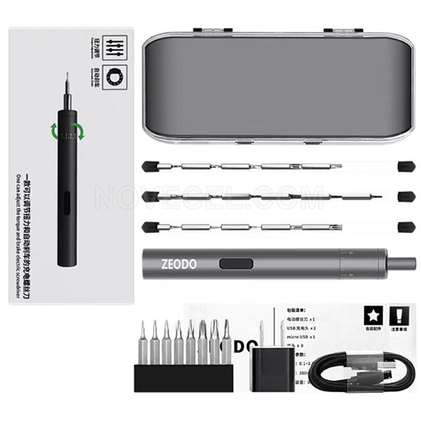 ZEODO Electrical Mini Screwdriver Set with Build-in Li-on Battery