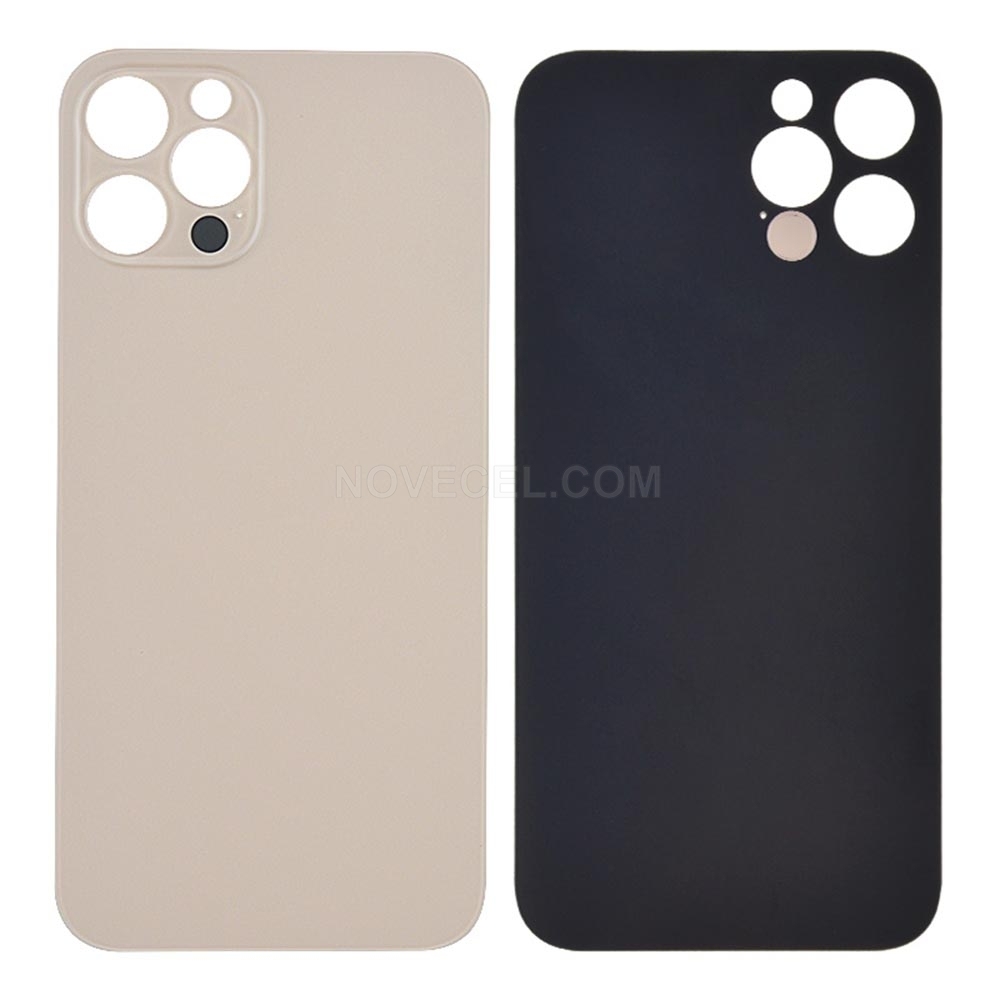 Big Hole Rear Glass Replacement Parts for iPhone 12 Pro_Gold