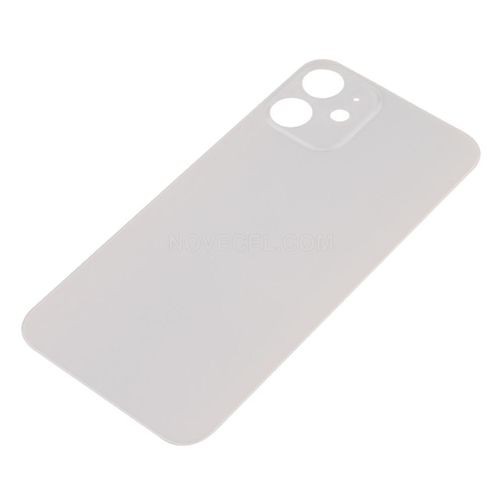 Big Hole Rear Glass Replacement Parts for iPhone 12_White