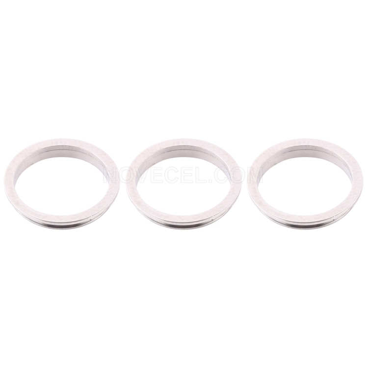 3 PCS/Set Rear Camera Outer Ring for iPhone 12 Pro_Silver