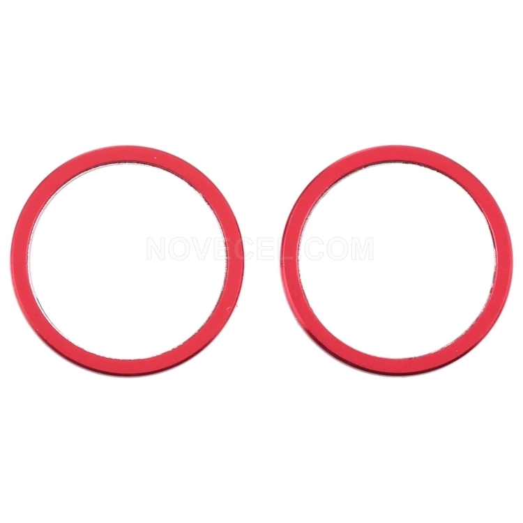 2 PCS/Set Rear Camera Outer Ring for iPhone 12/mini_Red