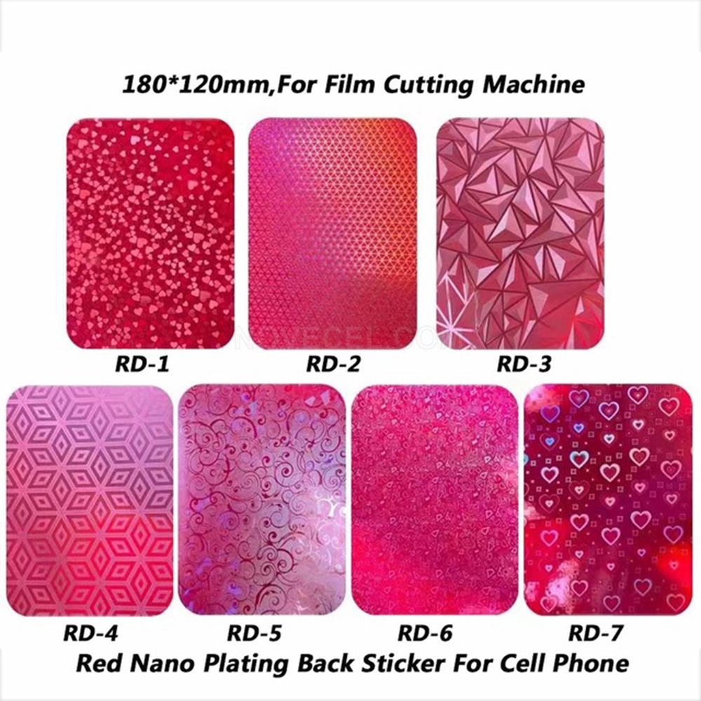 50 PCS/Lot Nano Gold Plating Mixed Pattern Protection Back Film