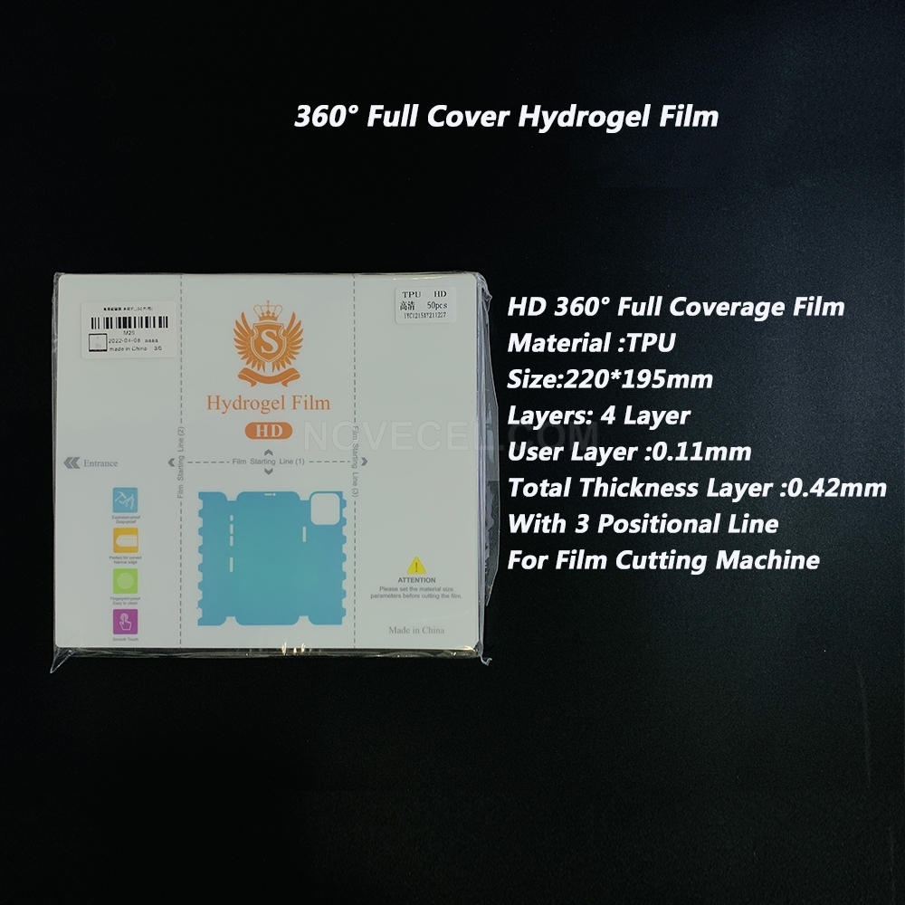 50 PCS/Lot 360-degree Full Body HD/Matte Hydrogel Protective Films