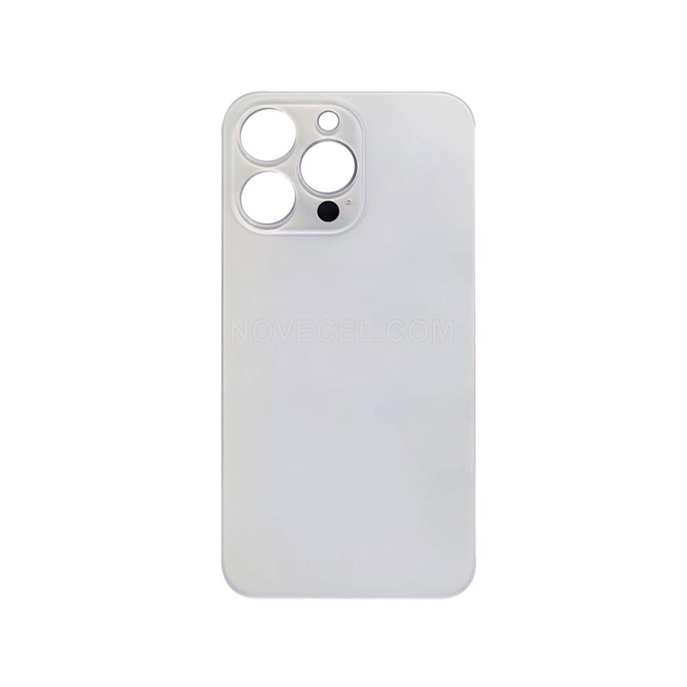 Big Hole Back Cover Glass Replacement for Apple iPhone 13 Pro_Silver