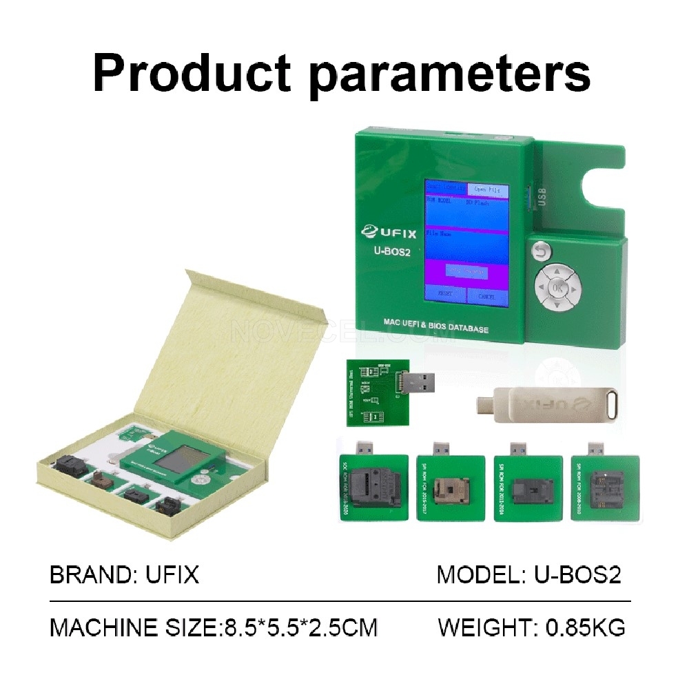 U-BOS2 Pro (2025 upgraded version)_MacBook Tool for Repairing Remove EFI PIN BIOS Unlock Tools Original Data T2 / M1 Chip ROM Read/Write