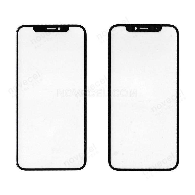 A+ Front Outer Glass Lens for iPhone 12 mini-Black