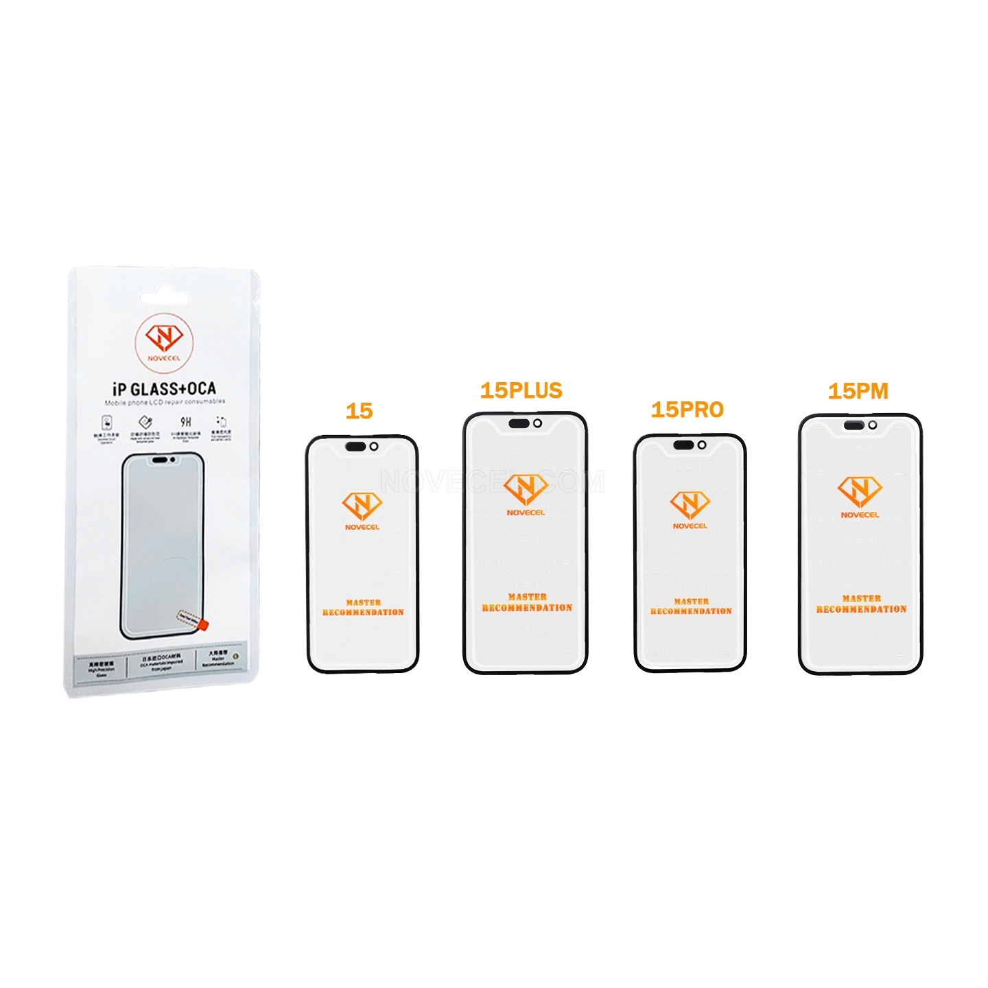 NOVECEL Front Glass+OCA for iPhone 15 Series