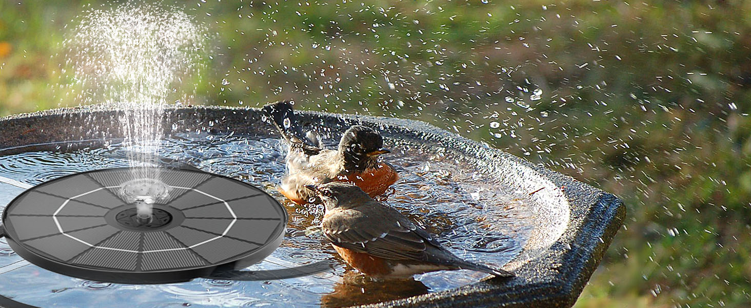 solar panel water fountain