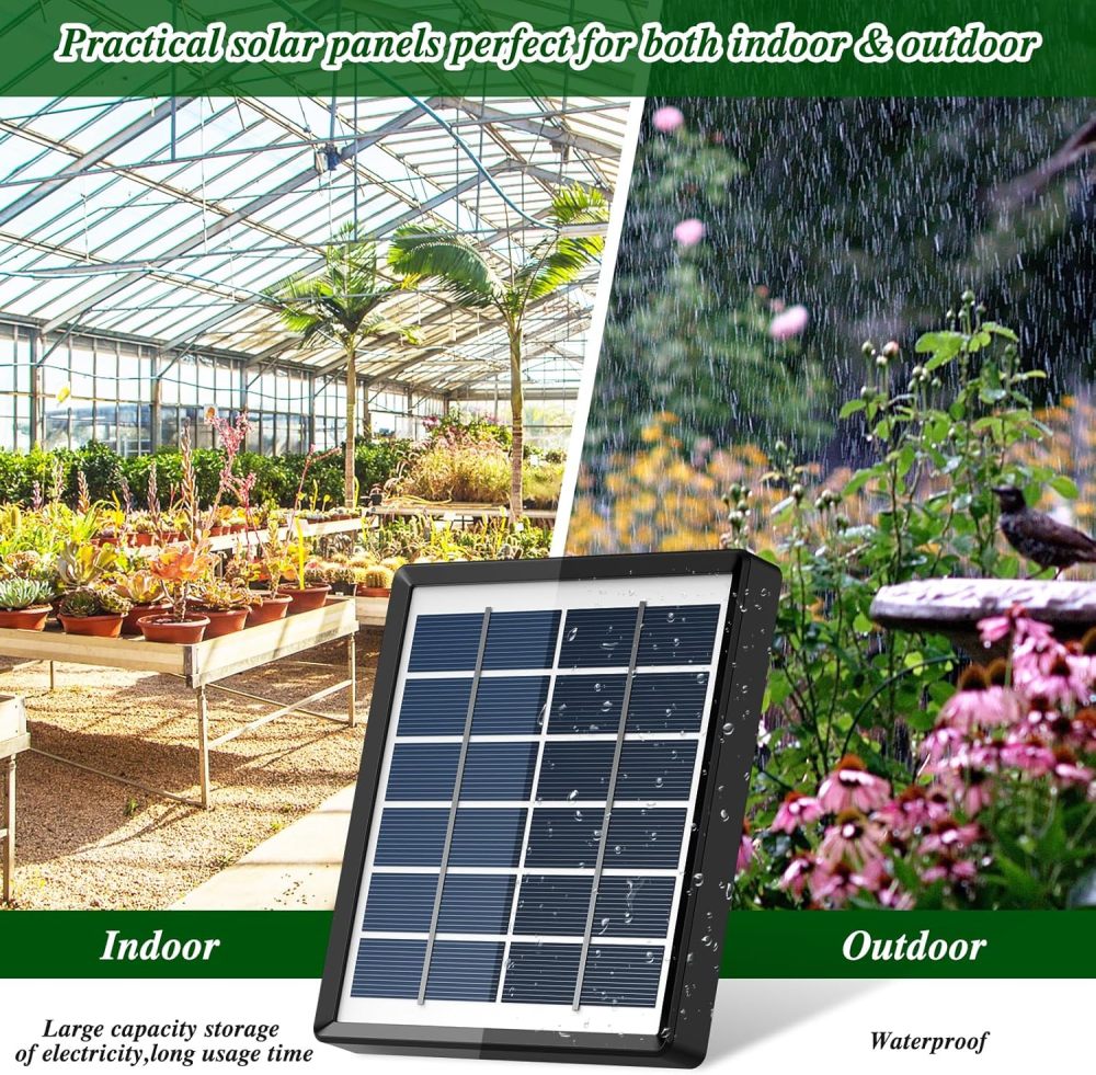 Sistema de riego por goteo solar, kit de riego automático con diseño dividido y válvula antisifón, sistema de riego de jardín de 12 modos con manguera de 49 pies para 15 plantas en maceta, patio, balcón e invernadero