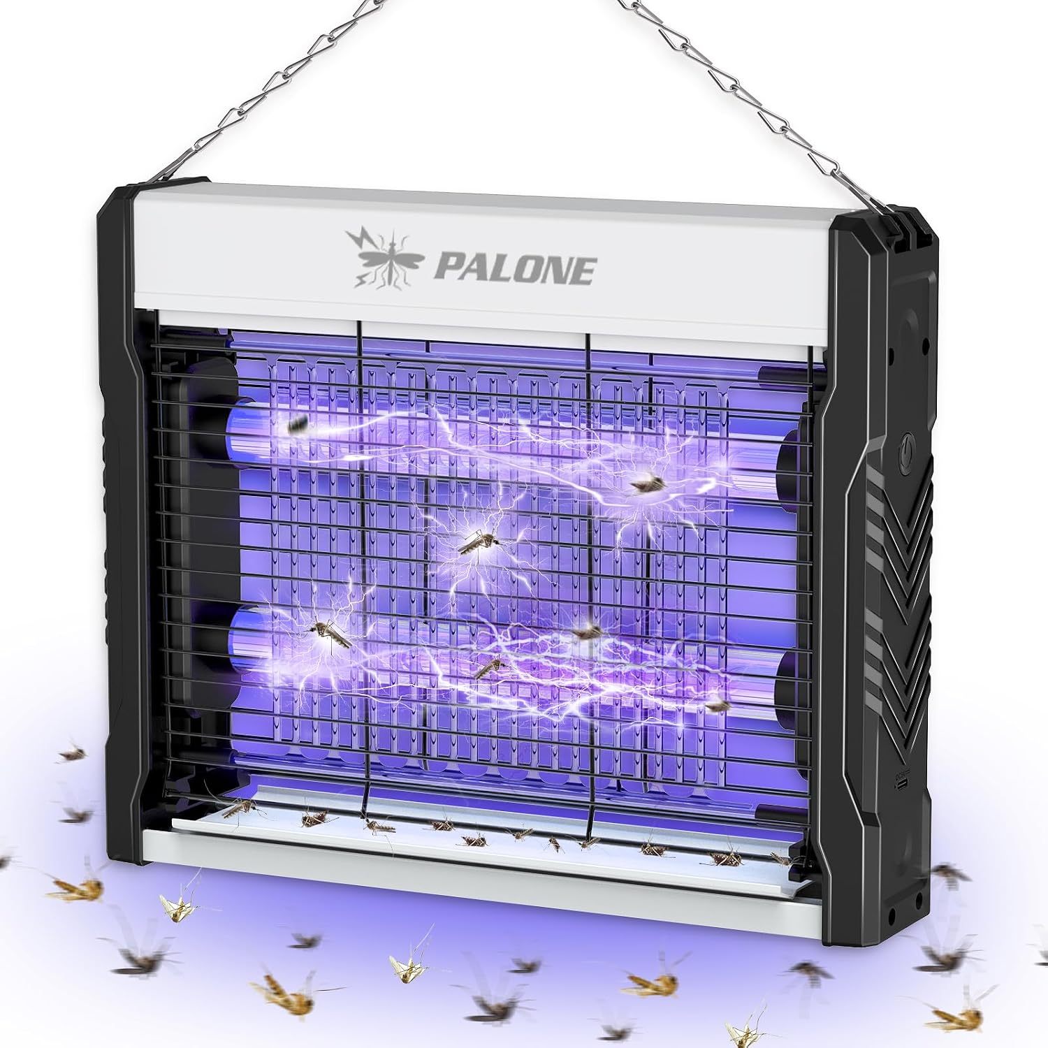 Electric Bug Zapper Indoor, 4000V Mosquito Zapper Indoor, 16 in | USB Bug Zapper with Removable Collection Tray, Fly Trap Mosquito Trap for Patio Yard Home Kitchen Camping