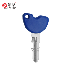 Suitable for Piaggio motorcycles, Piaggio 003 Right Double Rubber Head Motorcycle Key, Copper Key Blank