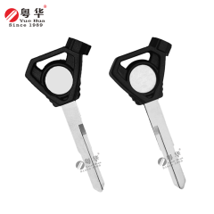Suitable for Honda motorcycle keys, triangular Honda magnetic beads, left/right single, rubber head magnetic key blanks, copper key blanks, motorcycle key blanks with magnetic beads and rubber film