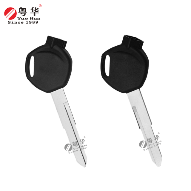Suitable for Honda motorcycle keys, Wuyang Honda 387 left/right single, rubber head magnetic key blank, motorcycle key blank with magnetic bead and rubber film