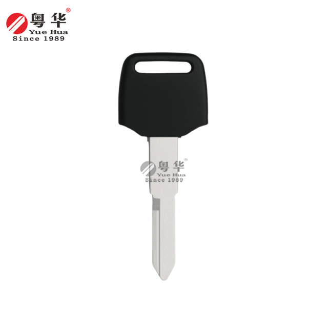 Suitable for Honda motorcycle keys. Honda 011 black left and right single slot key blank. Rubber head motorcycle key blank. Yuehua key locksmith consumables.