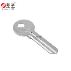Electric mortise lock brass large handle key blank, round slot key blank, anti-theft door brass residential door key