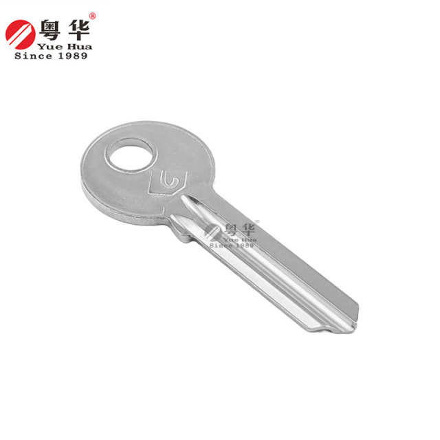 Electric mortise lock brass large handle key blank, round slot key blank, anti-theft door brass residential door key