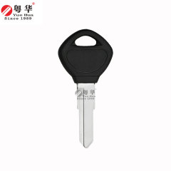 适用于钱江摩托车钥匙。钱江左右单槽铜合金钥匙坯（橡胶材质）。乐华钥匙及锁匠耗材。