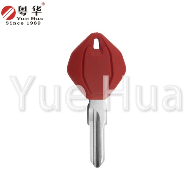 适用于杜卡迪摩托车钥匙，杜卡迪 017-1 右侧双槽钥匙，杜卡迪 V2/V4/V4S/V4SL/1100，Hypermotard 950，芯片插入式钥匙，岳华钥匙锁匠配件