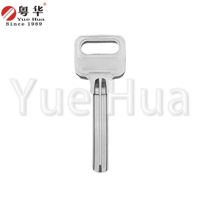 Y extended 7-pin gold dot cut edge large handle 7-pin extended atomic key blank copper U-shaped crescent atomic key