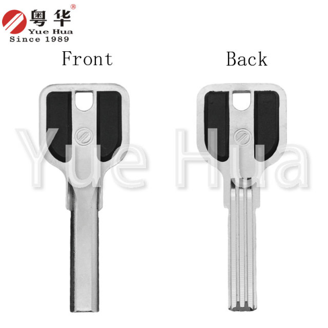 Suitable for double-pit and Buyang; double-row key blank for veneers; Buyang crescent three-groove 2.4mm thick key blank atomic key