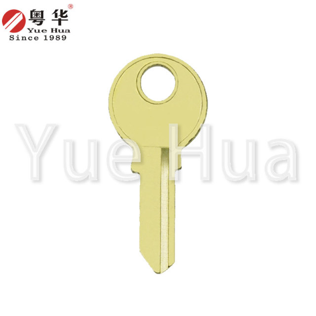 Top left of the flower; top lock padlock key blank; civil key; hanging key